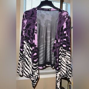 Picadilly Fashion Purple and Black Women's Cardigan